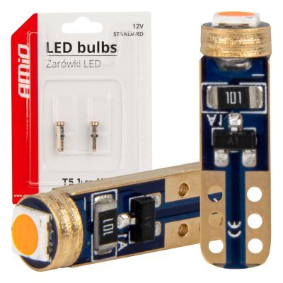 AMiO - LED žiarovky STANDARD Red T5 12V 3030 1LED HP