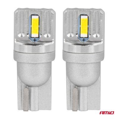 AMiO - LED žiarovky STANDARD T10 W5W 2x1860 SMD White 12V/24V