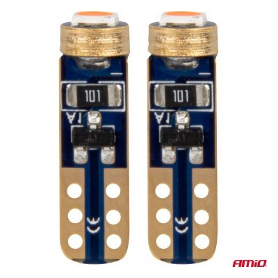 AMiO - LED žiarovky STANDARD Red T5 12V 3030 1LED HP