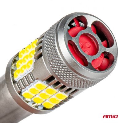 AMiO - LED žiarovky CANBUS PRO series 1156 BA15S P21W R10W R5W 36x3030 SMD FAN White 12V/24V