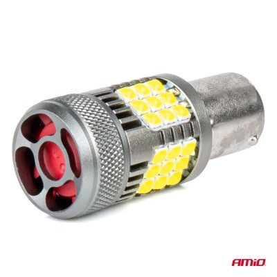 AMiO - LED žiarovky CANBUS PRO series 1156 BA15S P21W R10W R5W 36x3030 SMD FAN White 12V/24V