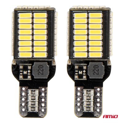 AMiO - LED žiarovky CANBUS PRO series T15e W16W 54x4014 SMD White 12V/24V