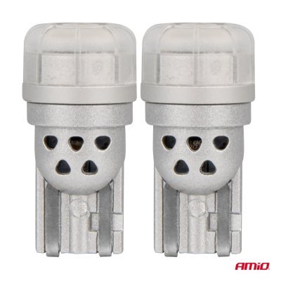 AMiO - LED žiarovky 360 Pure Light Series STANDARD T10 W5W 3x3020 SMD White 12V/24V