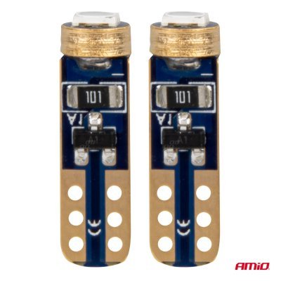 AMiO - LED žiarovky STANDARD Blue T5 12V 3030 1LED HP