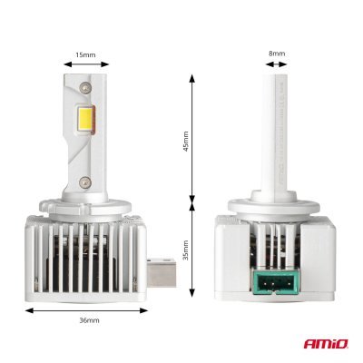 AMiO - LED žiarovky hlavného svietenia D3S/D8S/D3R D-Basic Series