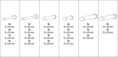 Yato - Sada skrutiek s hlavou a otvorom 60ks