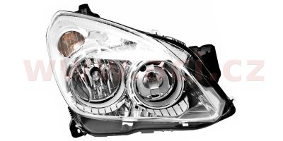 přední světlo H7+H1 s chromovým rámečkem (el. ovládané + motorek) P