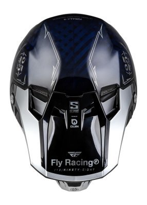 FLY RACING - prilba FORMULA S CARBON, (modrá/strieborná, veľ. L)