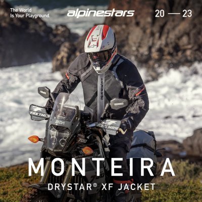 ALPINESTARS - Bunda MONTEIRA DRYSTAR XF, (tmavo šedá/čierna/červená, veľ. M)