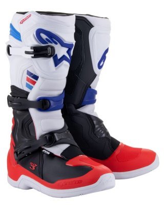ALPINESTARS - Topánky TECH 3, (biela/čierna/modrá/červená, veľ. 45.5)