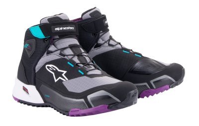 ALPINESTARS - Topánky STELLA CR-X DRYSTAR, dámské (čierna/šedá/fialová/tyrkysová, veľ. 39)