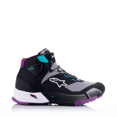 ALPINESTARS - Topánky STELLA CR-X DRYSTAR, dámské (čierna/šedá/fialová/tyrkysová, veľ. 39)
