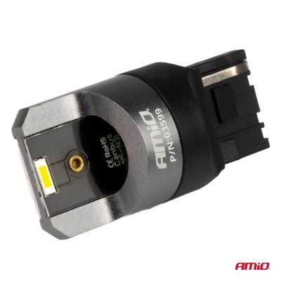 AMiO - LED CANBUS PRO series 7440 W21W 2x1860SMD White 12/24V FULL CANBUS