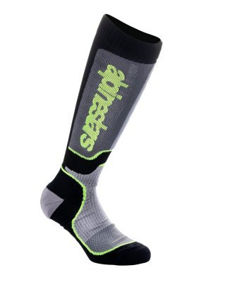 ALPINESTARS - ponožky MX PLUS, detské (čierna/šedá/žltá fluo)