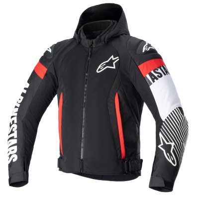 ALPINESTARS - Bunda ZACA AIR WATERPROOF, (čierna/biela/červená fluo, veľ. 2XL)