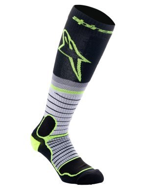 ALPINESTARS - ponožky MX PRO, (čierna/žltá fluo/šedá, veľ. S)