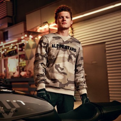 ALPINESTARS - Bunda LEGIT CREW FLEECE, (svetlo šedá camo, veľ. XL)