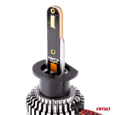 AMiO - LED žiarovky hlavného svietenia K3 H1 12V 6000K canbus