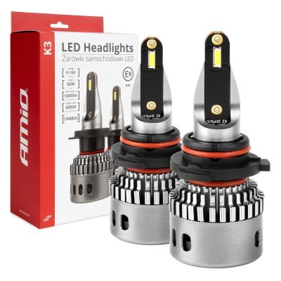 AMiO - LED žiarovky hlavného svietenia K3 HB4 9006 12V 6000K canbus