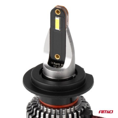 AMiO - LED žiarovky hlavného svietenia K3 H7 12V 6000K canbus