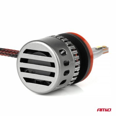 AMiO - LED žiarovky hlavného svietenia K3 H8 H9 H11 H16 12V 6000K canbus