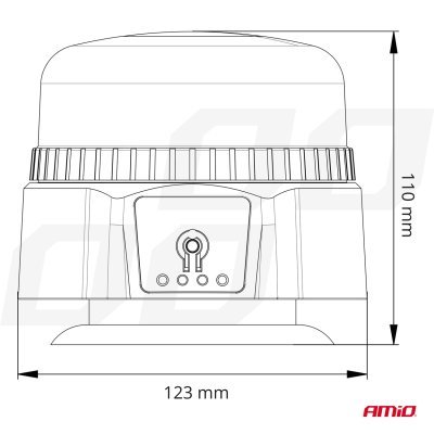 AMiO - Bezdrôtové výstražné LED svietidlo s diaľkovým ovládaním R65 R10 12/24V