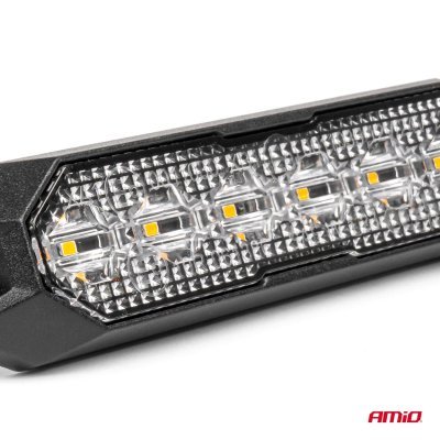 AMiO - Výstražné osvetlenie oranžové 6x3W LED R65 R10 12/24V IP6K9K