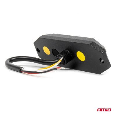 AMiO - Výstražné osvetlenie oranžové 4x3W LED R65 R10 12/24V IP6K9K