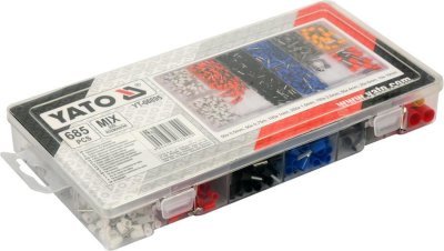 Yato - Koncovky káblové, krimpovacie s izoláciou 685ks