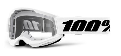100% - STRATA 2, okuliare biele, číre plexi, detské
