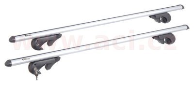 střešní nosič zamykací hliníkový 120 cm, max průřez nosiče 45x74 mm, sada 2 ks, pro vozidla s podélnými nosiči, ALU-PRO