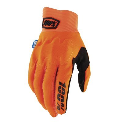 100% - rukavice COGNITO SMART SHOCK, (oranžová fluo, vel. L)