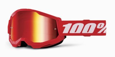 100% - STRATA 2, okuliare červené, červené plexi, detské