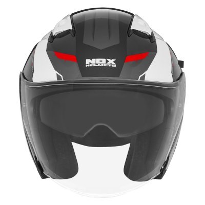 NOX PREMIUM - prilba N130 KLINT, (biela,čierna,červená, veľ. XS)