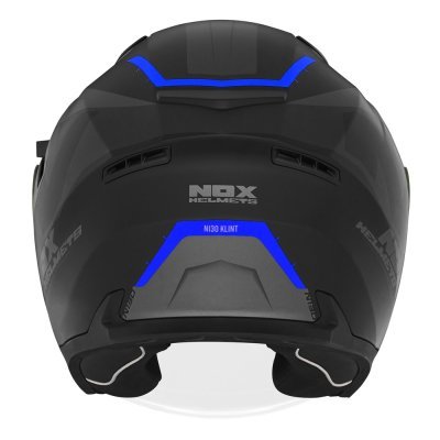 NOX PREMIUM - prilba N130 KLINT, (čierna matná, modrá, veľ. XS)