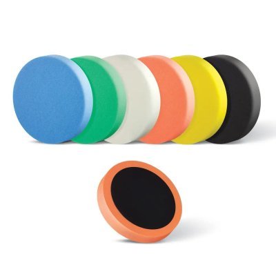 BOLL - Leštiaca špongia na suchý zips stredne mäkká (žltá) 2.5cm, 150mm
