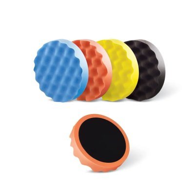 BOLL - Leštiaca špongia profilovaná na suchý zips super tvrdá (modrá) 150mm