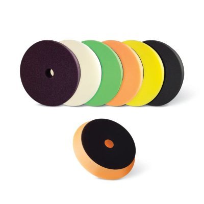 BOLL - Leštiaca špongia DUO na suchý zips stredne mäkká (žltá) 150mm