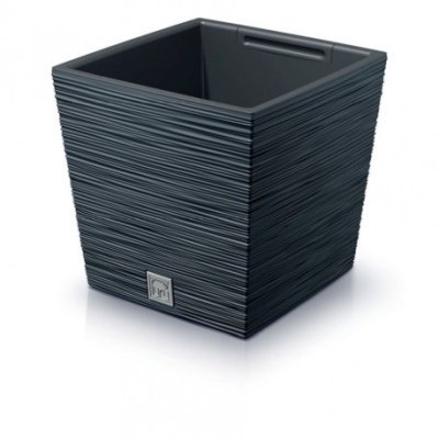 Kvetináč Furu SQ Low antracit 24cm (balenie 5ks)