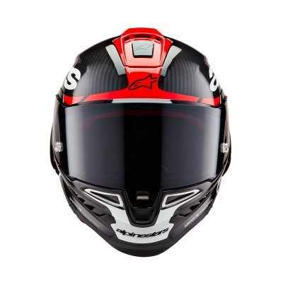 ALPINESTARS - prilba SUPERTECH R10 ELEMENT, (karbon/červená fluo/biela, veľ. L)