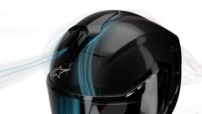 ALPINESTARS - prilba SUPERTECH R10 ELEMENT, (karbon/červená fluo/biela, veľ. L)