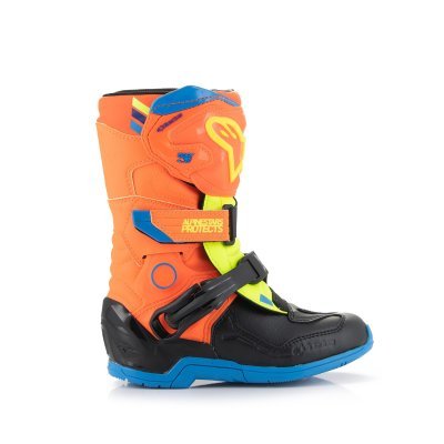 ALPINESTARS - Topánky TECH 3S KIDS, detské (oranžová fluo/modrá/žltá fluo/čierna, veľ. 28)