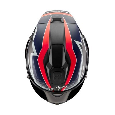 ALPINESTARS - prilba SUPERTECH R10 TEAM, (matný karbón/červená fluo/modrá/biela, veľ. 2XL)