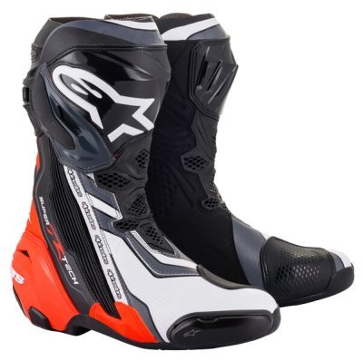 ALPINESTARS - Topánky SUPERTECH R, (čierna/červená fluo/biela/šedá, veľ. 39)