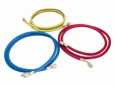 Satra - Hadica pre prípravok na servis klimatizácie 1.5 m, závit 1/4", chladivo R134a, 3ks