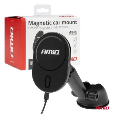 AMiO - Magnetický držiak telefónu s bezdrôtovým indukčným nabíjaním My Mag 15W