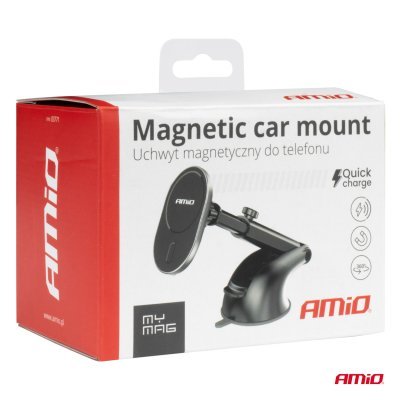 AMiO - Magnetický držiak telefónu s bezdrôtovým indukčným nabíjaním My Mag 15W