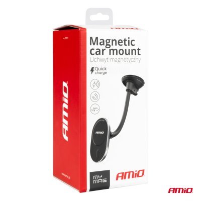AMiO - Magnetický držiak telefónu s bezdrôtovým indukčným nabíjaním My Mag 15W