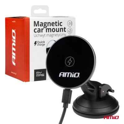 AMiO - Magnetický držiak telefónu s bezdrôtovým indukčným nabíjaním My Mag 15W