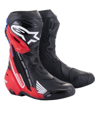 ALPINESTARS - Topánky SUPERTECH R HONDA kolekcia, (čierna/červená fluo/modrá/biela, veľ. 42)